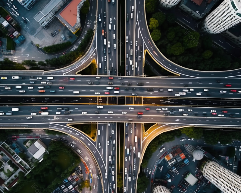 城市立交环形高架桥交叉马路车流密集背景,高清,摄影图,摄影图片,图片大全,摄影图免费下载